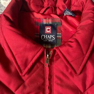 Chaps Men’s Vibrant Red Puffer Jacket NWT